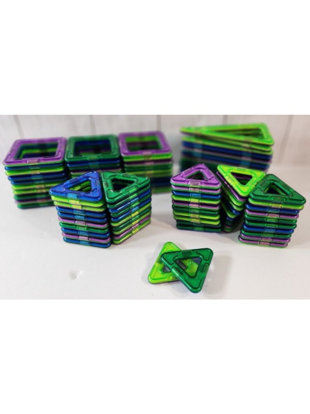 MAGFORMERS MAGNET TILES MAGNETIC CONSTRUCTION STEM  MAGNA BLOCKS LARGE LOT 95 PC